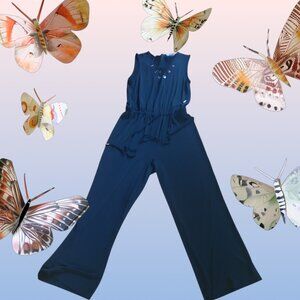 Calvin Klein Black Jumpsuit with  V-Neckline